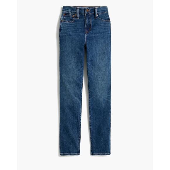 J. Crew Blue Dark Wash Classic Straight High Rise Ankle Comfy Jeans - 31 - Picture 1 of 15
